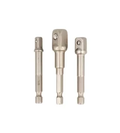 Adattatori da 50 mm. con attacco 1/4” per 1/4” - 3/8” - 1/2” 3 pz.