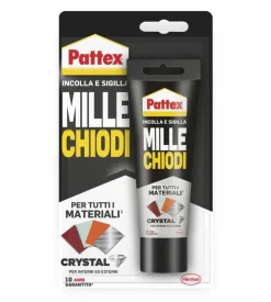 Adesivo henkel pattex millechiodi crystal cartuccia,  90 gr