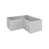Aiuola rialzata da esterno argento metallizzato, misura l2x1 - biohort