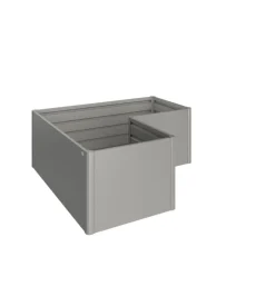 Aiuola rialzata "l" grigio quarzo metallizzato - biohort. 68025