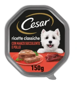 Alimento umido cane cesar "ricette classiche" con manzo e pollo 150 gr