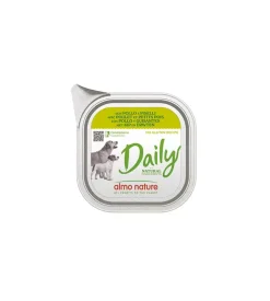 Alimento umido per cani almo nature "daily" con pollo e piselli 300 gr