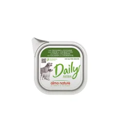 Alimento umido per cani almo nature "daily" con tacchino e zucchine 100 gr