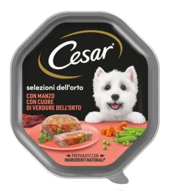Alimento umido per cani cesar con vitello e tacchino 150 gr