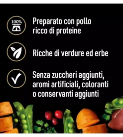 Alimento umido per cani cesar con pollo, patate e piselli 400 gr