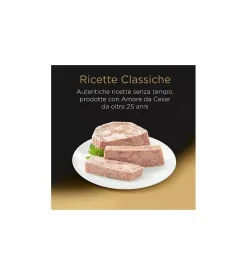 Alimento umido per cani cesar con agnello e cuore di verdure 150 gr