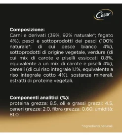 Alimento umido per cani cesar 