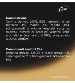 Alimento umido per cani cesar 