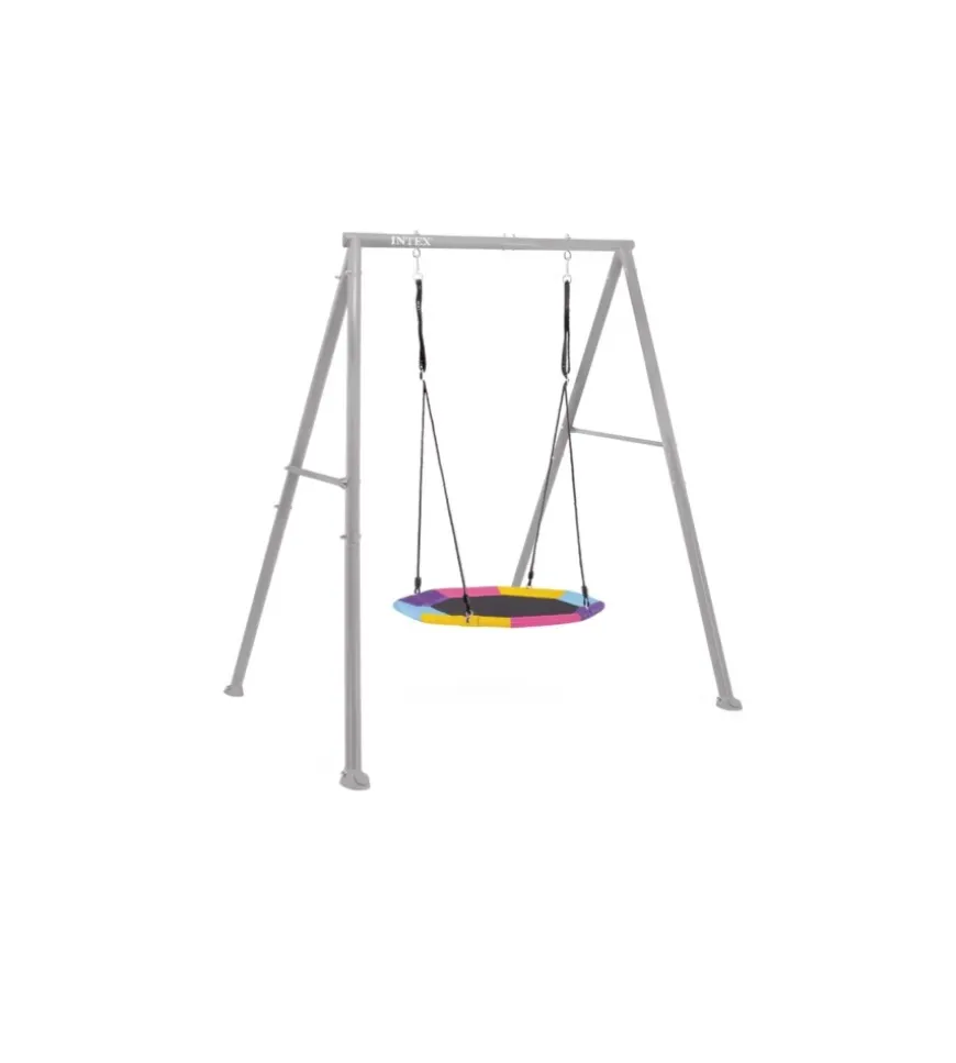 Altalena intex grigio con dondolo a nido ottagonale 201x235x200 cm - cod. 44112