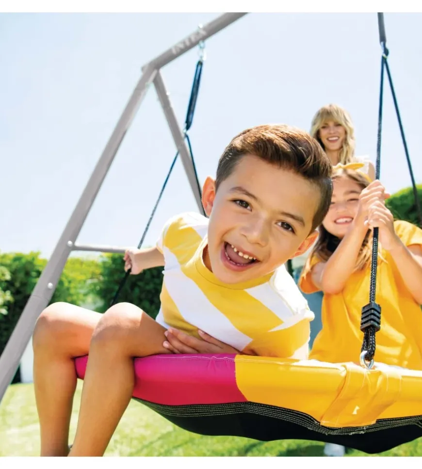 Altalena intex grigio con dondolo a nido ottagonale 201x235x200 cm - cod. 44112