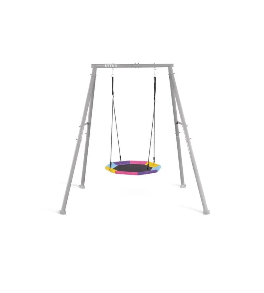 Altalena intex grigio con dondolo a nido ottagonale 201x235x200 cm - cod. 44112