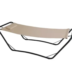 Amaca da esterno essenza "java" in acciaio e pvc colore beige 210x80x65 cm
