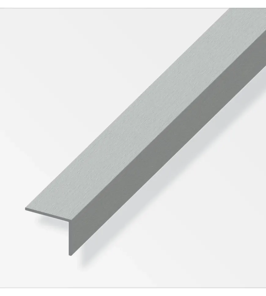 Angolare in alluminio 25x20 effetto acciaio inox - 1 metro.