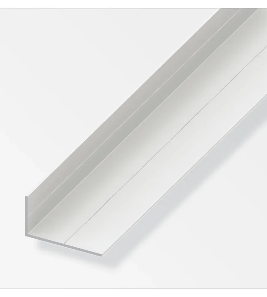 Angolare lati disuguali 23.5x43 pvc bianco - 1 metro.
