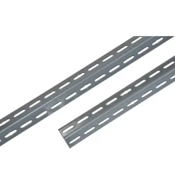 Angolare 35x35 mm alto 200 cm di colore grigio per scaffali.