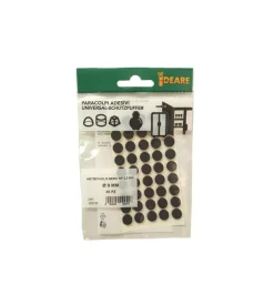 Antiscivolo "mussit" tondi in epdm adesiva nera ø 9 mm. - spessore 2,5 mm. - 45 pz.