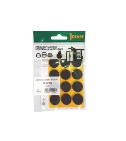 Antiscivolo "mussit" tondi in epdm adesiva nera ø 20 mm. - spessore 2,5 mm. - 12 pz.