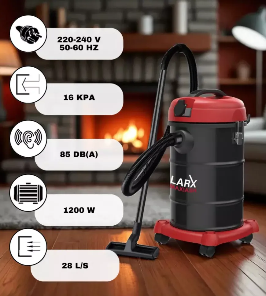 Apiratore solidi liquidi elettrico larx "maxiash 4 in 1" 1200w 30l 28 l/s