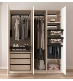 Appendiabiti per armadio acciaio nero, 45-60 cm