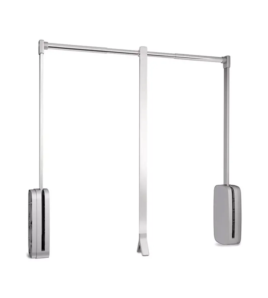 Appendiabiti saliscendi acciaio cromato, 830-1150 mm