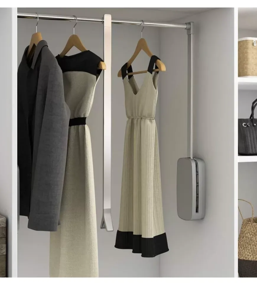 Appendiabiti saliscendi acciaio cromato, 830-1150 mm