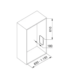 Appendiabiti saliscendi acciaio cromato, 830-1150 mm