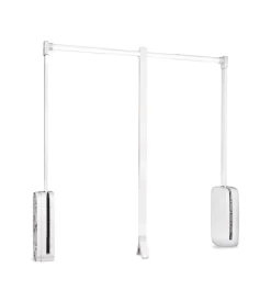 Appendiabiti saliscendi acciaio bianco, 600-830 mm