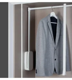 Appendiabiti saliscendi acciaio bianco, 600-830 mm