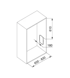 Appendiabiti saliscendi acciaio bianco, 600-830 mm