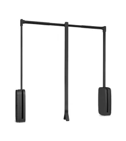 Appendiabiti saliscendi color titanio, 600-830 mm