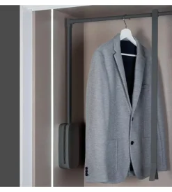 Appendiabiti saliscendi color titanio, 600-830 mm