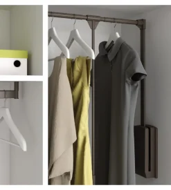 Appendiabiti saliscendi regolabile 60-83 cm moka, emuca