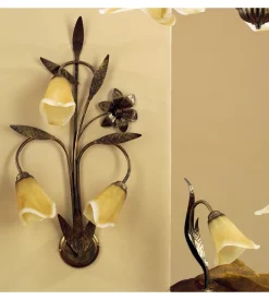 Applique 3 luce onli "alga" bronzo e14