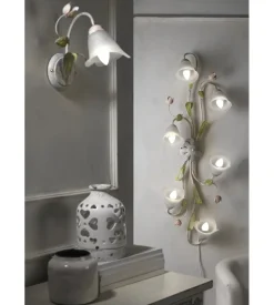 Applique 1 luce onli "wilma" bianco e14