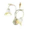 Applique 2 luci "lucrezia" in metallo color avorio, e14