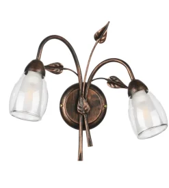 Applique 2 luci onli "liliana" bronzo e14