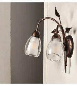 Applique 2 luci onli "liliana" bronzo e14