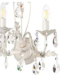 Applique 3 luci "teresa" avorio-oro, e14