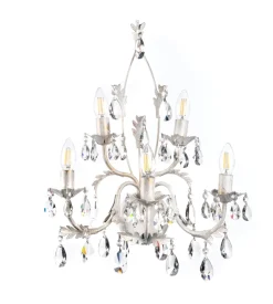 Applique 5 luci "teresa" avorio, e14