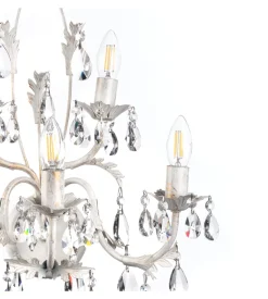 Applique 5 luci "teresa" avorio, e14