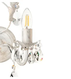 Applique 2 luci "teresa" avorio, e14