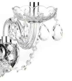 Applique a 2 luci "svetlana" cristallo/cromo, e14