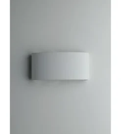 Applique a led "beetle" in alluminio bianco, 17x8x4 cm