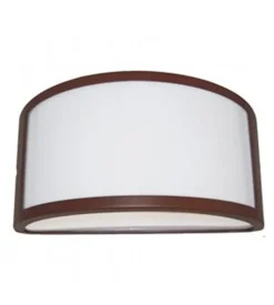 Applique aperta in alluminio per esterno - colore corten.