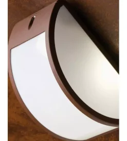 Applique aperta in alluminio per esterno - colore corten.