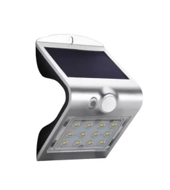 Applique arcadia 1.5 silver - applique con pannello solare - 1.5 w 220 l