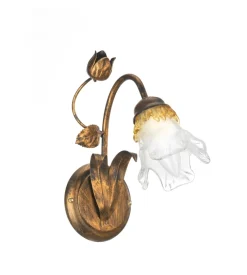 Applique "arianna" 1 luce in bronzo, e14