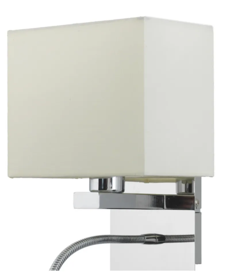 Applique "bed" led in metallo e tessuto, e14