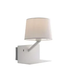 Applique "ciak" metallo bianco con attacco usb, 40w