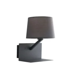 Applique "ciak" metallo grigio con attacco usb, 40w